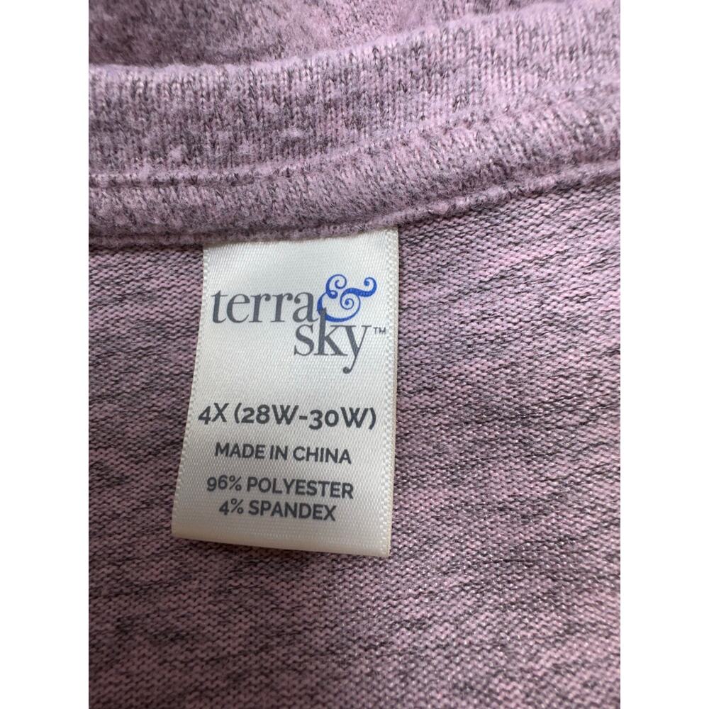 Terra & Sky Women’s 4X (28W-30W) Dusty Rose Sweater Pullover Romantic Feminine - Picture 10 of 15